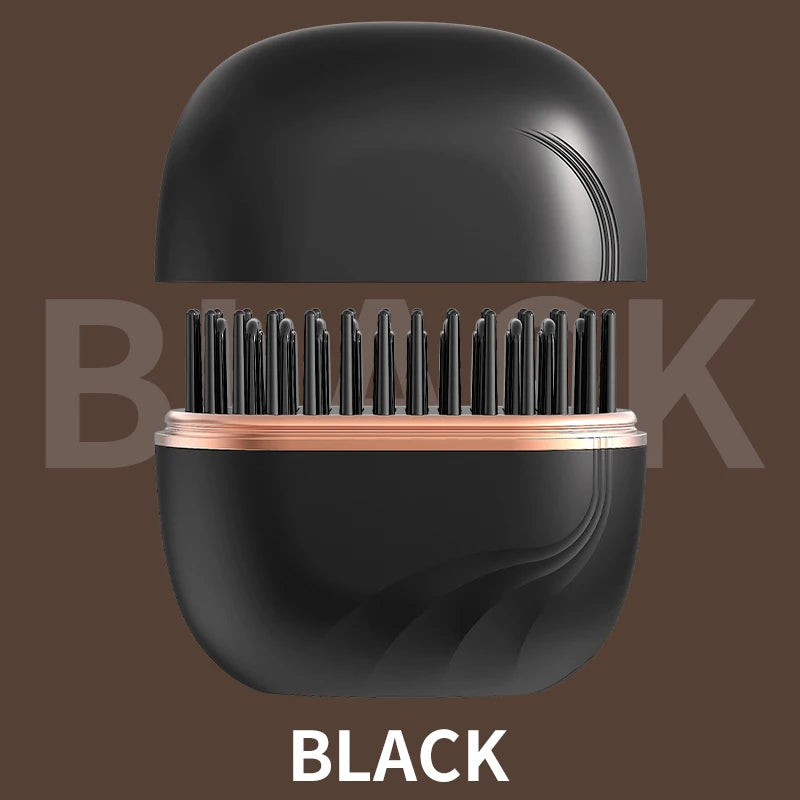 Mini Cepillo Alisador Eléctrico de 130 g, Portátil e Inalámbrico con Calentamiento Rápido en 30 Segundos para Viaje y Uso Diario