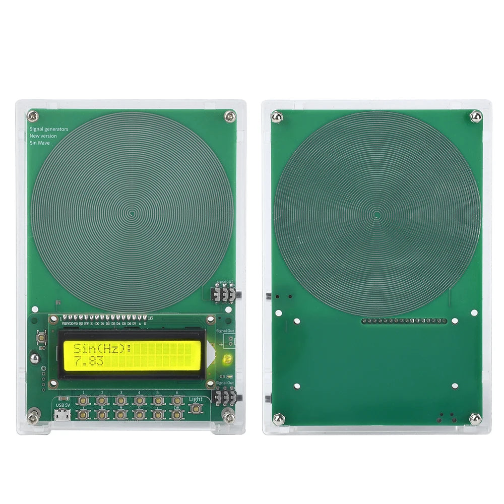 Generador de Onda Schumann 0.1–99999Hz con Doble Canal y Conexión para Antena Externa de Expansión