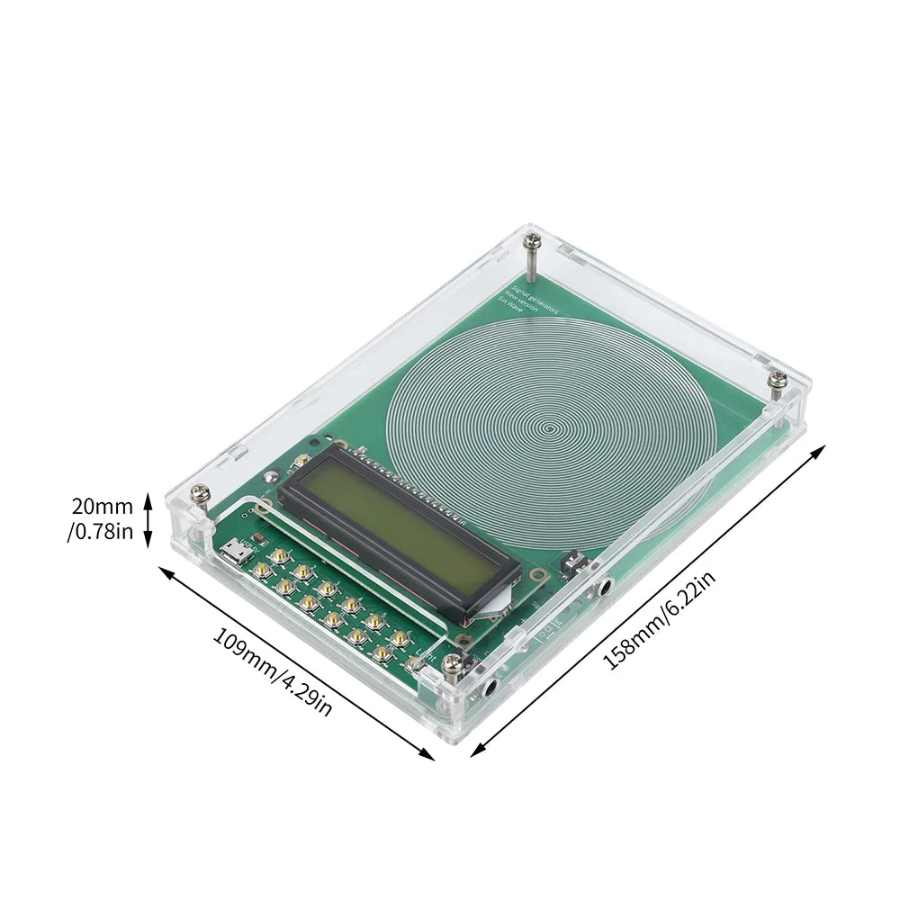Generador de Onda Schumann 0.1–99999Hz con Doble Canal y Conexión para Antena Externa de Expansión 