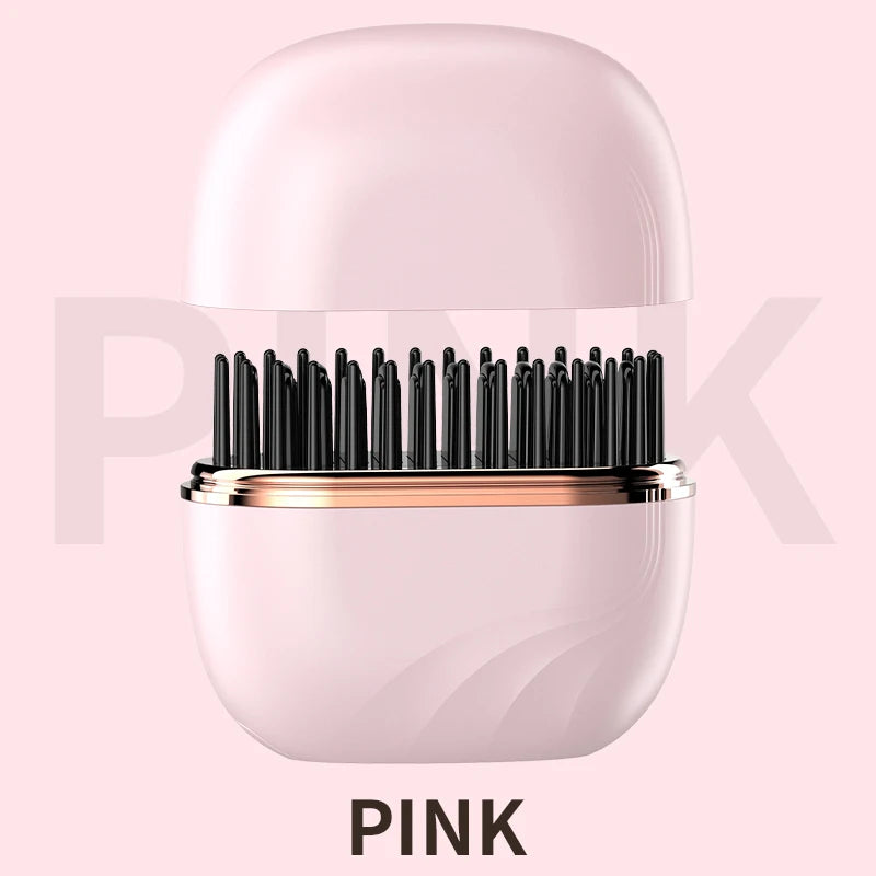 Mini Cepillo Alisador Eléctrico de 130 g, Portátil e Inalámbrico con Calentamiento Rápido en 30 Segundos para Viaje y Uso Diario