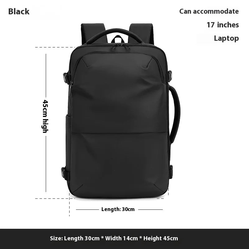 Mochila de Compresión al Vacío Expandible 36–55L con Separación Seco/Húmedo y Diseño Antirrobo para Viaje