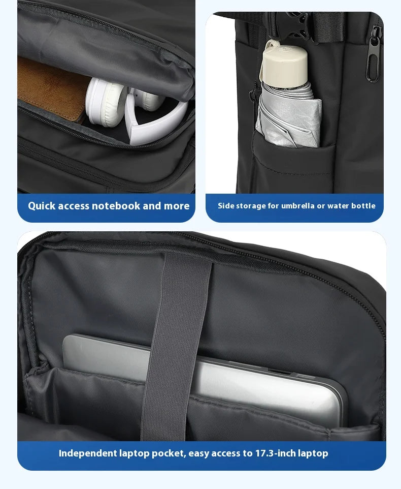 Mochila de Compresión al Vacío Expandible 36–55L con Separación Seco/Húmedo y Diseño Antirrobo para Viaje