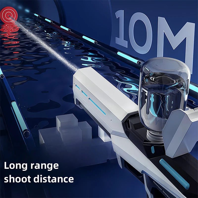 Pistola de Agua Eléctrica de Alta Potencia con Succión Automática y Alcance de 10 m para Verano