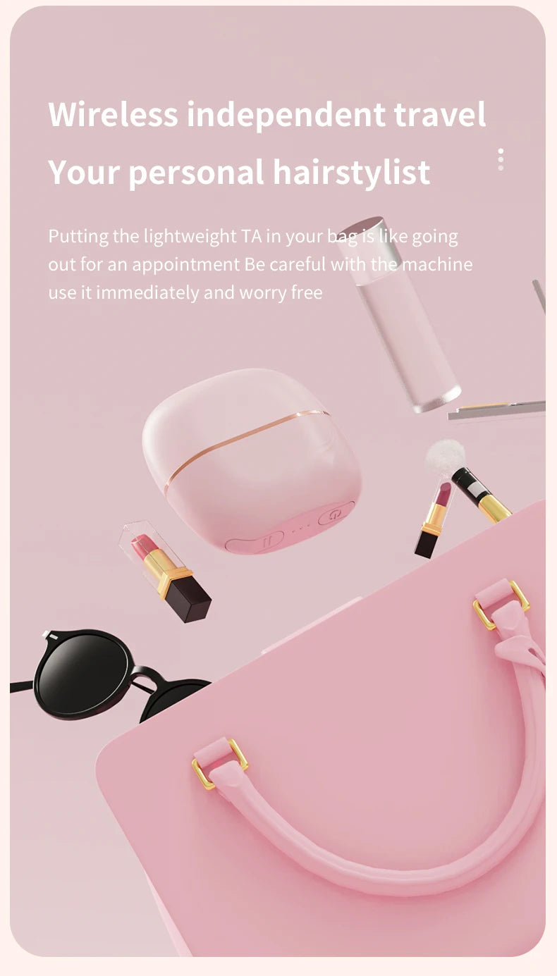 Mini Cepillo Alisador Eléctrico de 130 g, Portátil e Inalámbrico con Calentamiento Rápido en 30 Segundos para Viaje y Uso Diario 