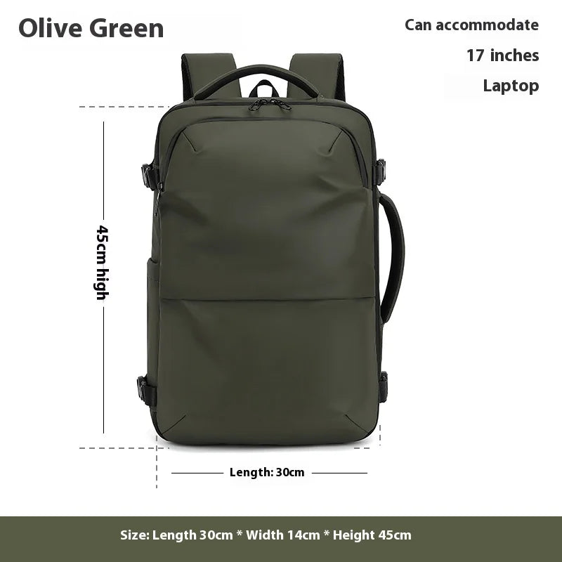 Mochila de Compresión al Vacío Expandible 36–55L con Separación Seco/Húmedo y Diseño Antirrobo para Viaje