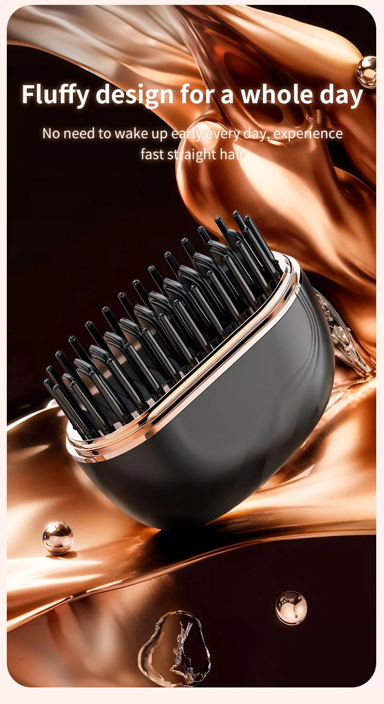 Mini Cepillo Alisador Eléctrico de 130 g, Portátil e Inalámbrico con Calentamiento Rápido en 30 Segundos para Viaje y Uso Diario 