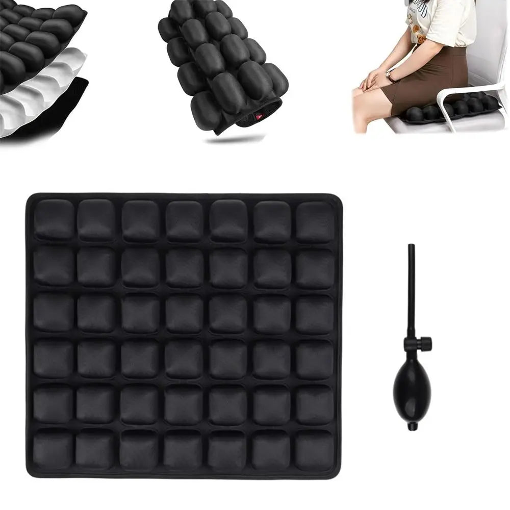 Cojín Inflable 3D de Celdas de Aire para Viaje, Antipresión, Ajustable y Transpirable para Máxima Comodidad