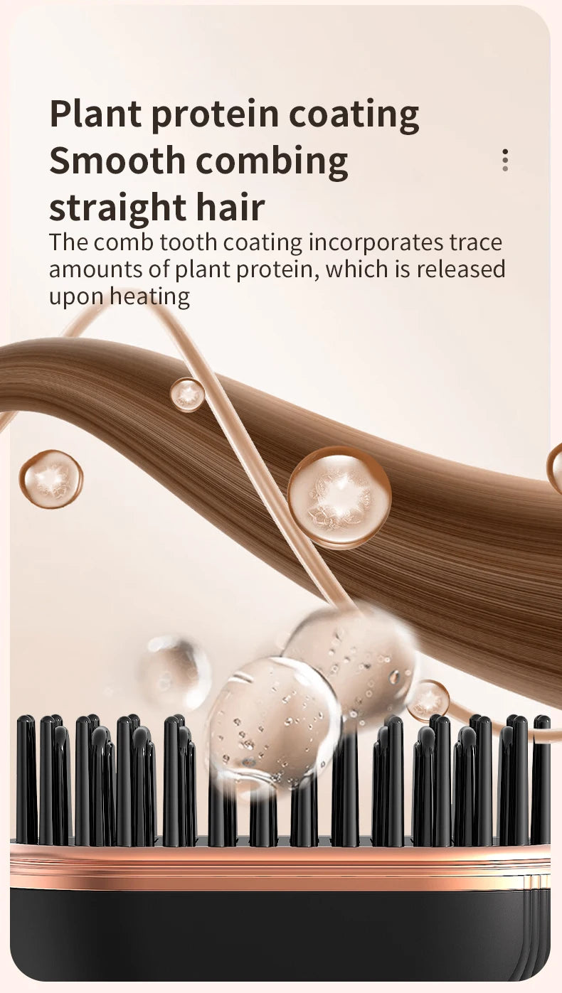 Mini Cepillo Alisador Eléctrico de 130 g, Portátil e Inalámbrico con Calentamiento Rápido en 30 Segundos para Viaje y Uso Diario 