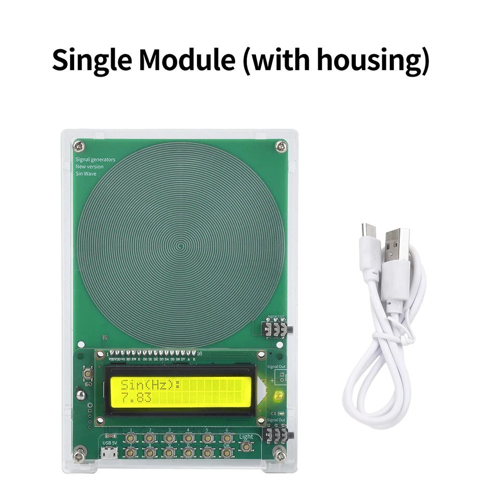 Generador de Onda Schumann 0.1–99999Hz con Doble Canal y Conexión para Antena Externa de Expansión