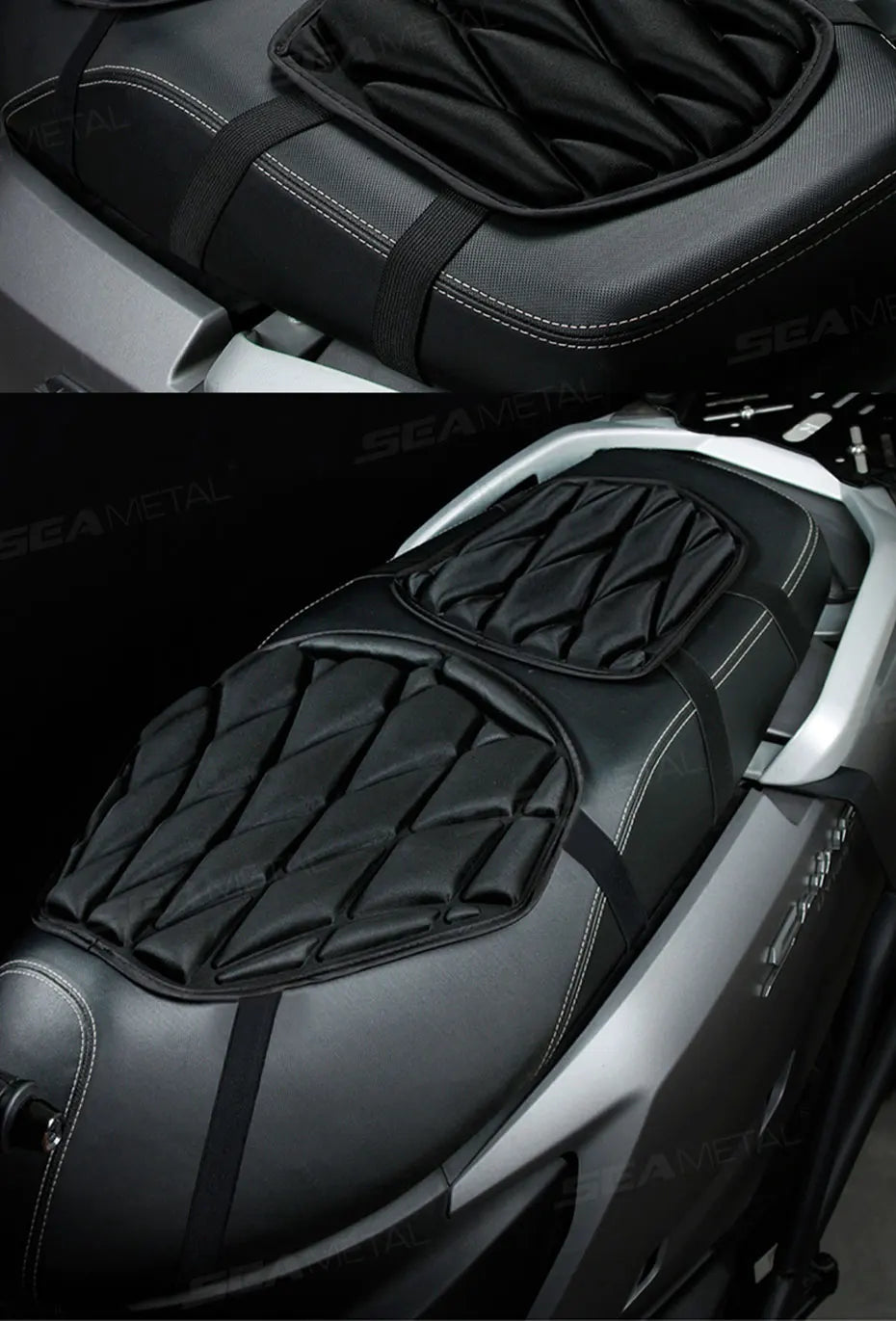 Cojín 3D para Asiento de Motocicleta Antivibración, Transpirable, Impermeable y con Aislamiento Térmico 